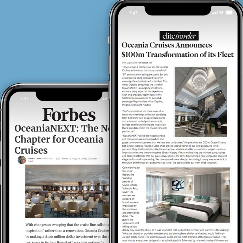 Forbes clipping on an iphone